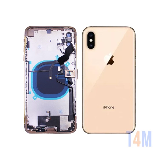 Tampa Traseira com Frame+Flex Apple iPhone XS Max Dourado